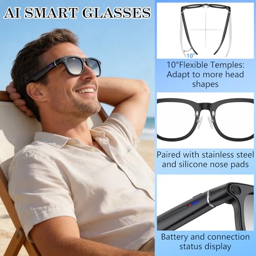 Gafas inteligentes con cámara manos libres y traducción simultánea 3