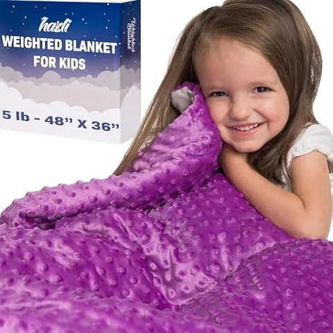 Super-Soft Kids Weighted Blanket 5 Pounds - Weighted Blanket for Kids - Easy to Clean, Washable Minky Cover - 36x48 Inches 5lbs Child Weighted Blanket - Small Heavy Blanket for Girls and Boys Cover