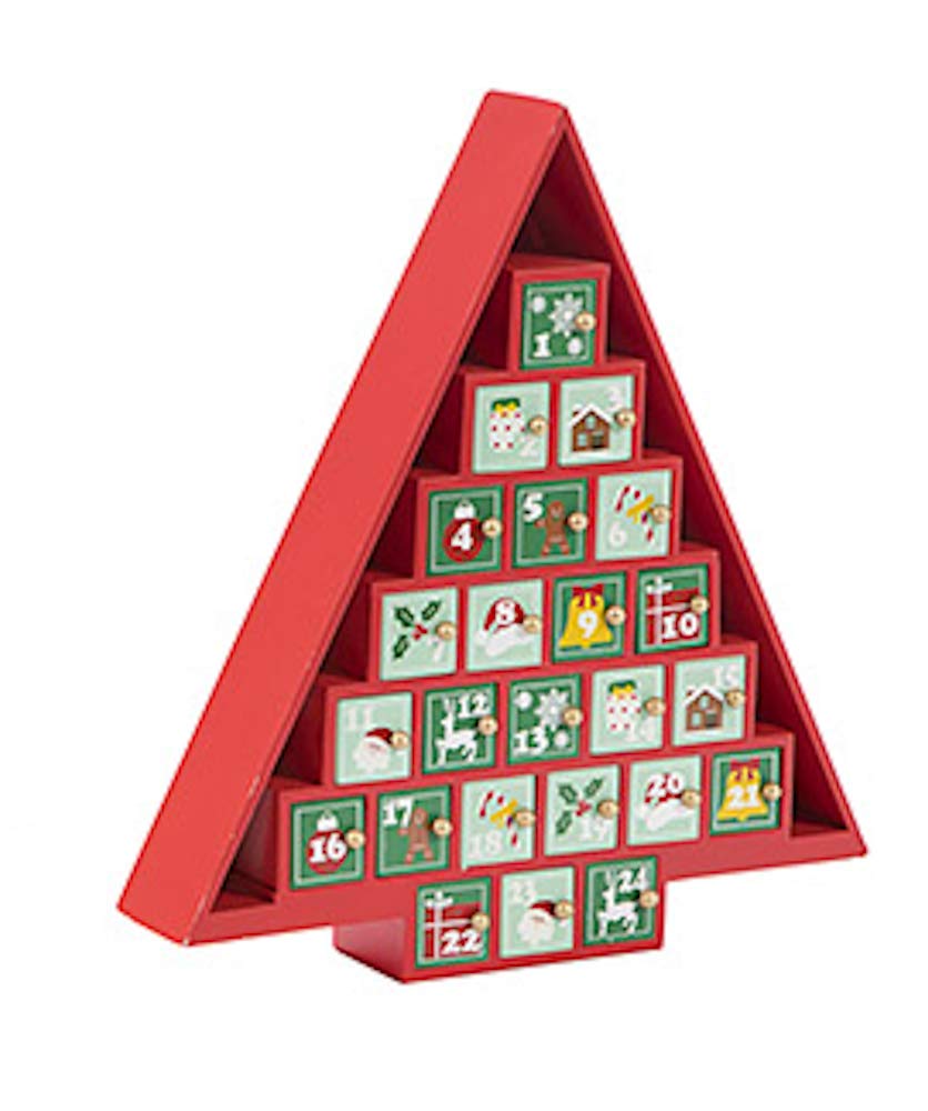 Darice Red Christmas Tree Shaped Advent Calendar