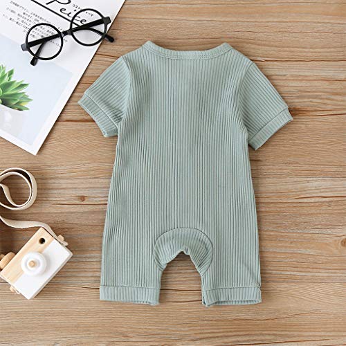 Kuriozud WKXYMXTZ8OWAHYT Newborn Infant Unisex Baby Boy Girl Button Solid Romper Bodysuit One Piece Jumpsuit Outfits Clothes  thumb #2
