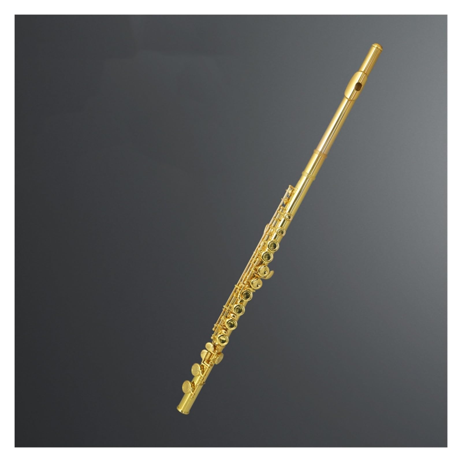 Flauta adultos Oro 16 Agujero Cerrado 17 Agujero Abierto Flauta C Clave Instrumento Musical Profesional Para Adultos(16 holes)