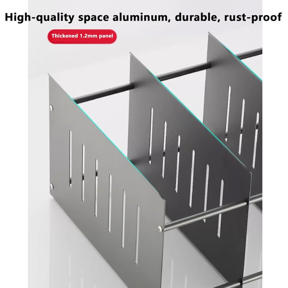 Supporto per proiettore AV da Tavolo, ripiano per Router Aperto a 2 Livelli, in Alluminio, per Console Audio/Video/decoder Via Cavo/Amplificatore/Streamer (Bianco, 27x18,5x14,5 cm)