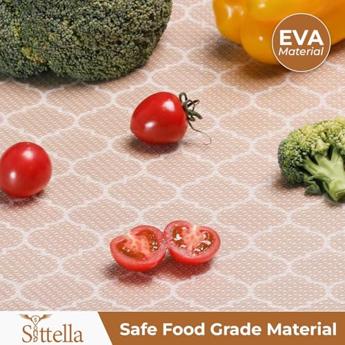 Image of SITTELLA (45cm x 10 m) Food-Grade Anti-Slip Washable Kitchen Drawer & Shelf Liner | Multipurpose Waterproof Fridge, Table & Cabinet Mat | Non-Toxic, Cuttable & Reusable(White net)
