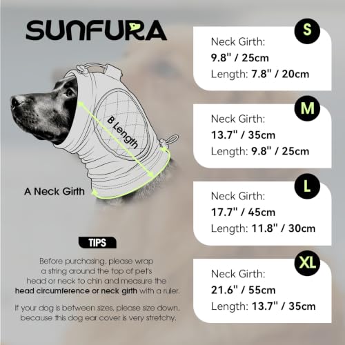 Image of No Shake Ear Wraps for Dogs, Dog Ear Cover with SoundProof Pads