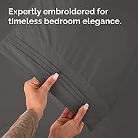 Vista 5 de Juego de 2 fundas de almohada estándar King – Fundas de almohada ultrasuaves de calidad de hotel – Cómodas, acogedoras y no se decolora, resistentes