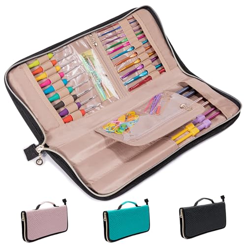 MYBAGZING Knitting Needles Case (up to 14 Inches) - Needle & Crochet Hook Organizer