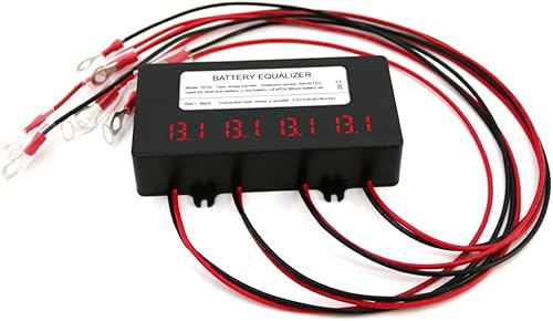 iSunergy Ecualizador de batería de 48 V - 4 x 12 V Equalizador de voltaje de batería para inundación de gel, AGM, batería de litio de plomo ácido