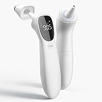 Vista 1 de huangirl Termómetro sin contacto, termómetro digital para la frente para adultos con alarma de fiebre, dígitos LED grandes, termómetros infrarrojos