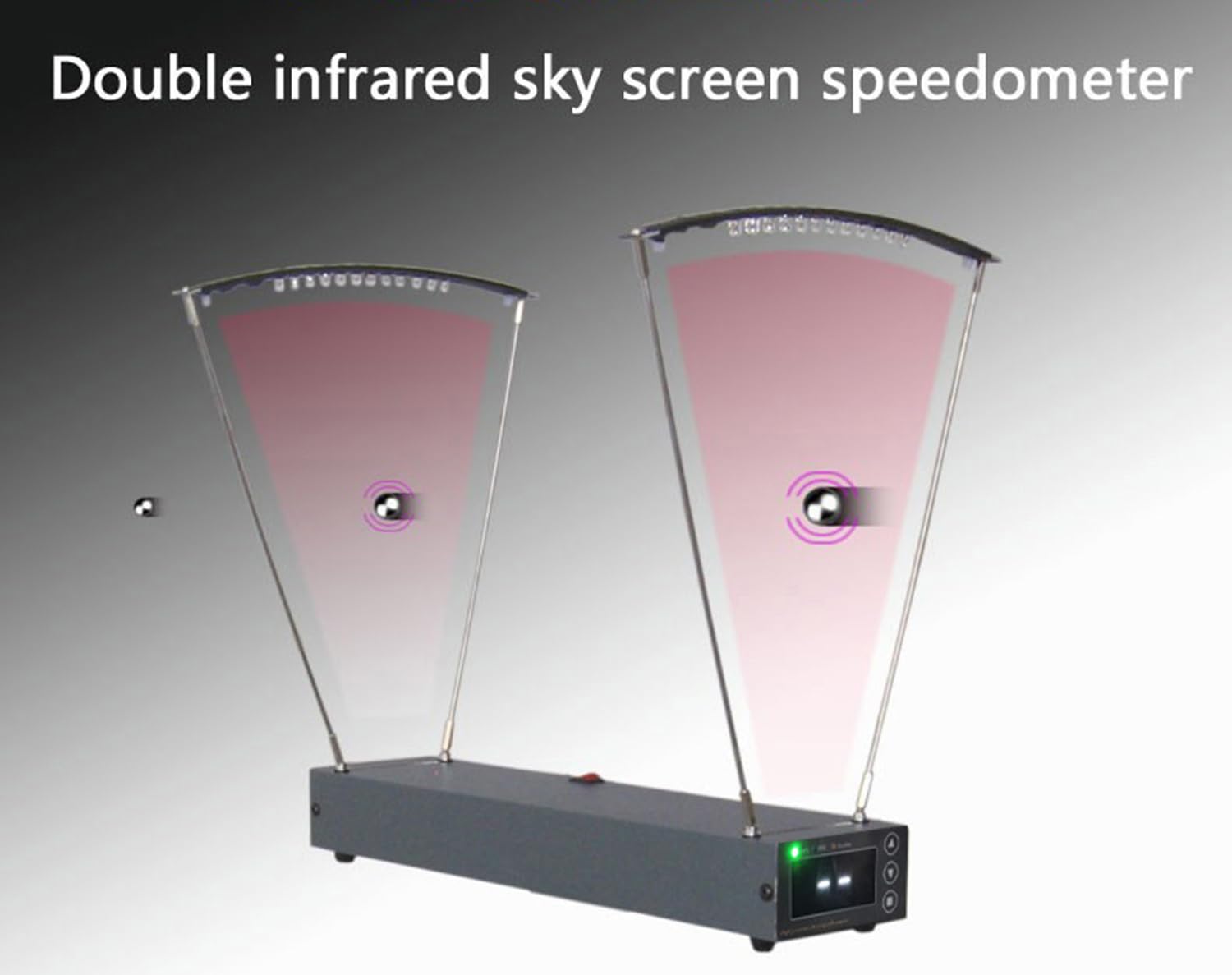 WLDOCA Ballistic Chronograph Bow Arrow Velocity Meter Measurement Tool with Large LCD Screen Measurement Range 1-2000 mps or (5-6500 FPS), 0.1-6000 J,Black,A