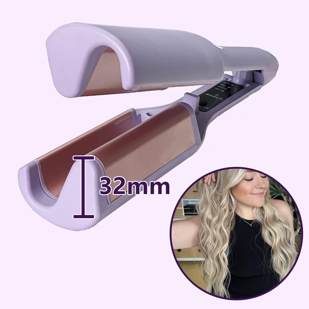 Amazon.com: V Shape Curling Iron 32mm Hair Deep Waver Adjustable