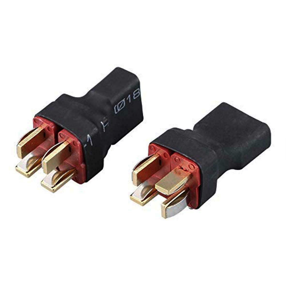 No Wired T Plug Female to Male Parallel Series RC LiPo Battery Connector Adapter(2Pcs)