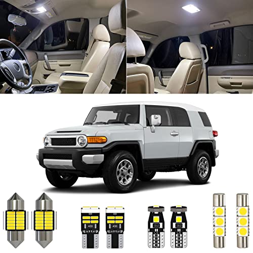 Kit de 8 focos LED 6000K para interior Toyota FJ Cruiser miniatura 1