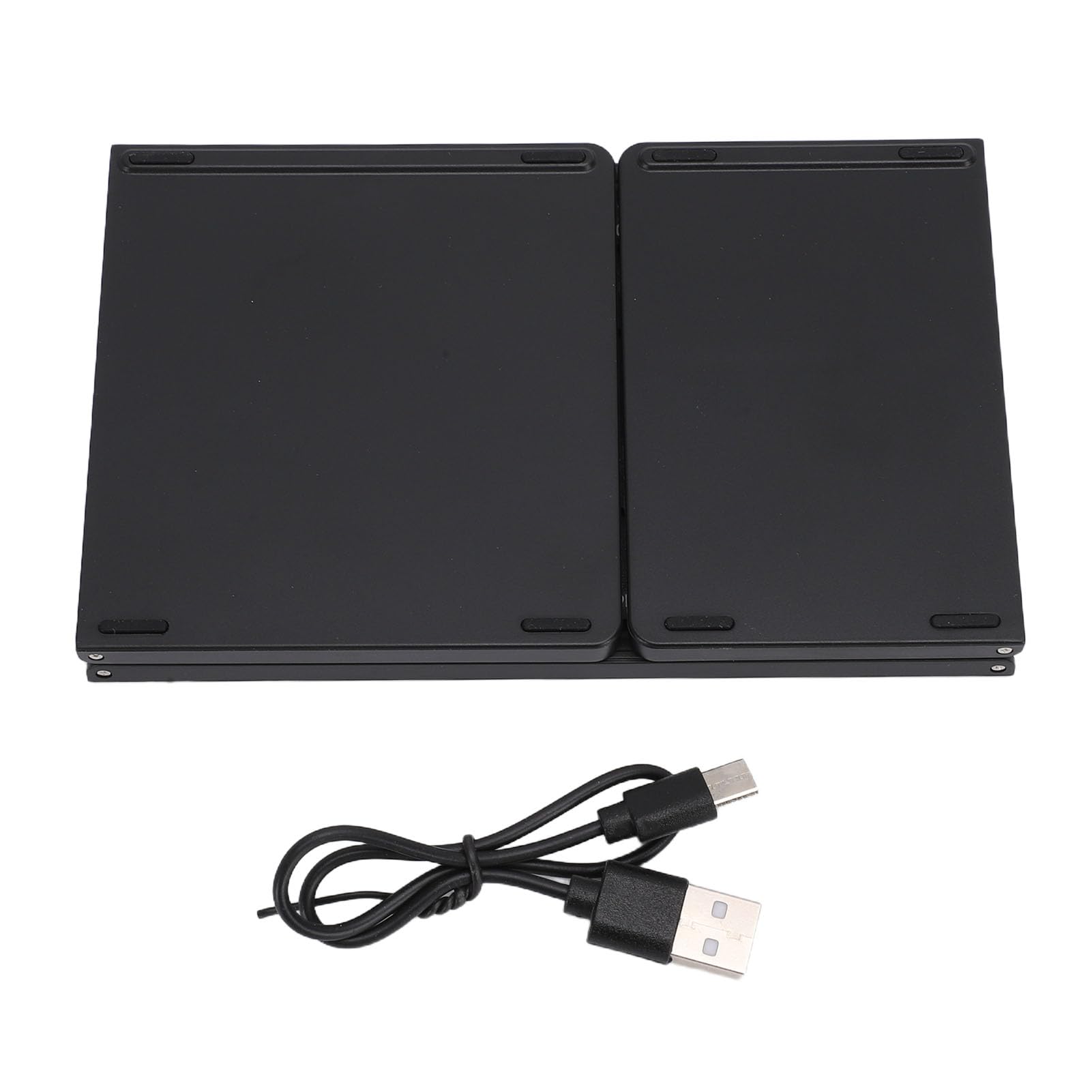 CCYLEZ Tastiera Pieghevole Bluetooth 5.1 con Connessione a 3 Dispositivi, Ampio Touchpad Multi-Touch e Controllo Gestuale per Smartphone, Tablet, Laptop e PC (BLACK)