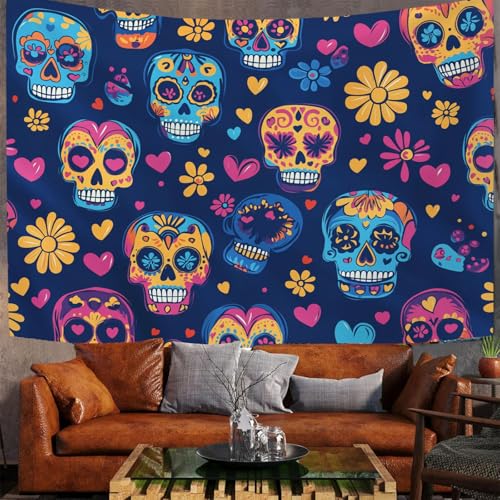 Grand tissu mural bohème pour décoration salon et chambre tapisserie Halloween 230x180