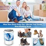 Cutiesky Multi-Function Portable Mini Shoes & Clothes Washing Machine, Semi-Automatic, 9.9 lbs Capacity, Top Load, Black, Moderate Efficiency