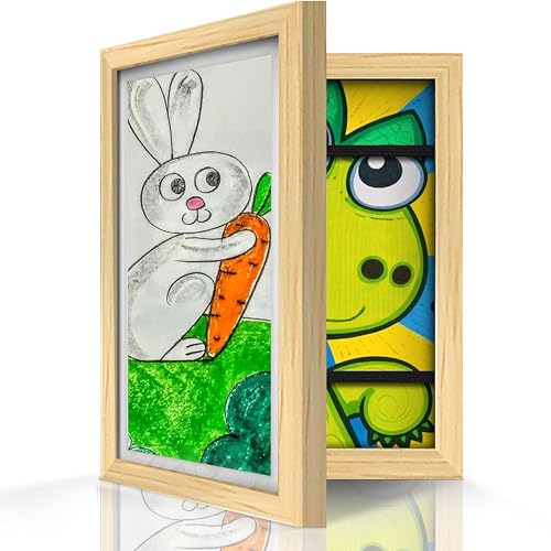 Image of Art Street A4 Kids Photo Frame for Paintings /Drawing /Artwork for walls Children Picture Frame & Easy Swappable Kids Art Frame (Beige, Size 9.2x12.6 inch)