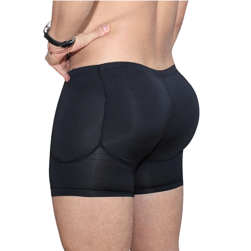 Hombres Acolchado Potenciador de Glúteos Ropa Interior Potenciador de Cadera Pantalones Cortos Fajas, Almohadillas Desmontables Calzoncillos Moldeadores, S-6XL