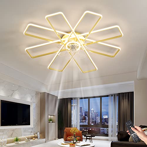Ventilateur de plafond DC 105 cm avec lampe LED réglable et télécommande