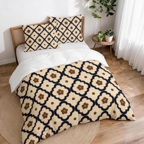 Parure de lit 135x200 microfibre imprimée fleur 3D infroissable