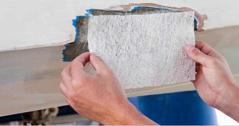 Miniatura 3 de Esterilla de fibra de vidrio picada de 2 onzas, 3 yardas, 50 pulgadas de ancho x 9 pies de largo, 3 yardas plegadas, colocación de mano, ensacado al