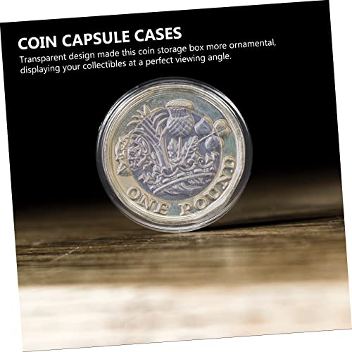 Caja protectora plástica para monedas de 21mm miniatura 7