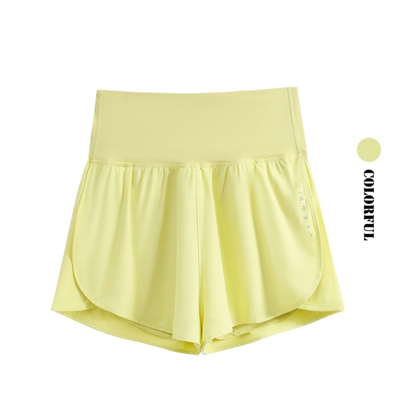 Pantalones Cortos de Ciclismo for Mujer, de Cintura Alta, de Secado rápido, for Yoga, Deportivos de Verano con Forro Interior, Ropa de Gimnasio para Cintura Alta Ciclismo Yoga(Black,S)