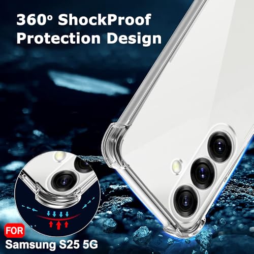 Image of TheGiftKart Transparent Crystal Clear Back Cover Case for Samsung Galaxy S25 5G | Shockproof Soft TPU Case | Cushioned Edges for Ultimate Protection Back Cover Case (TPU, Transparent)
