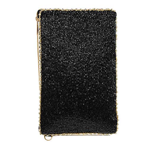 Mary Frances Queen of Hearts Beaded Crossbody Cell Phone Bag Clutch Novelty Purse with Chain Strap, Multicolor2