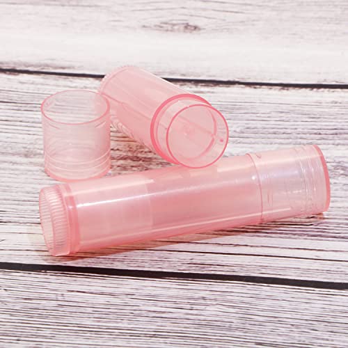 Mini Skater 20Pcs 3/16 Oz (5.5Ml) Translucent Lipstick Cosmetic Empty Lip Gloss Lipstick Balm Tube With Caps Container Bottle For Lady Women Makeup Tool (Pink) #TOP3