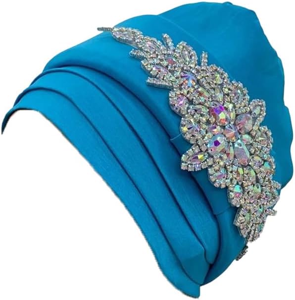 Women Diamonds Turban Cap Fashion Headwrap African Nigeria Wedding Party Auto Hat