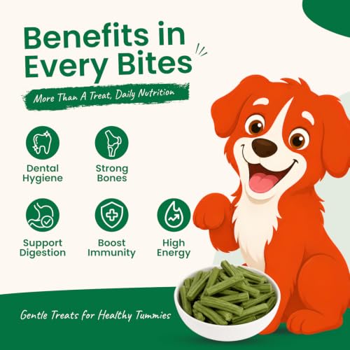 Image of Nootie Active Dental Sticks for Dogs 220g | Triple Action | Seaweed & Chlorophyll Formula | Reduces Tartar, Freshens Breath | Sensitive Stomach | All Breeds & Puppies