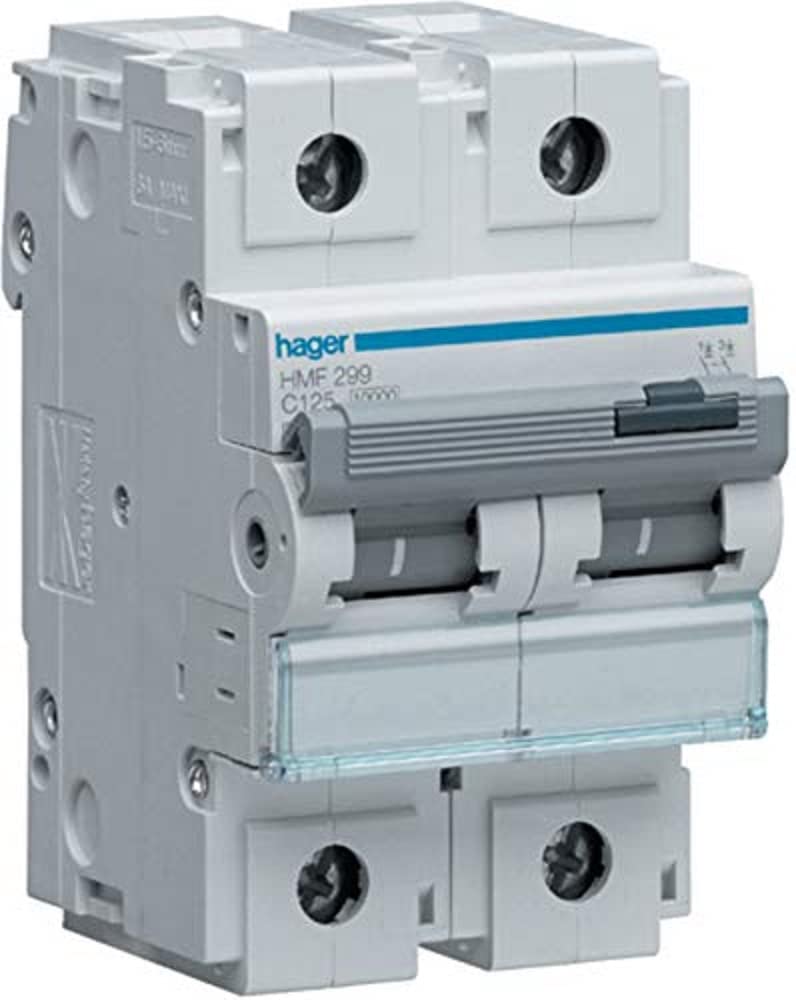 Int.aut.serie HMF 2P 125A C-10kA disjoncteur de sécurité robuste pour réseau tertiaire