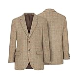 WALKER AND HAWKES - Men's Harris Tweed Blakemore Blazer - White Sand - 42