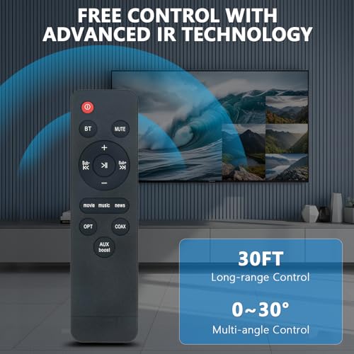 Image of DS6403H Replace Remote Control Work for Saiyin DS6305 DS6801K DS6801 DS6403 DS6403H DS6343 DS6801K-MK Soundbar Speaker Home Theater System