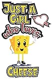 Just a Girl who Loves Cheese: Funny Cheese Notebook | Logbook for Food Lovers | Cute Lines Journal |
