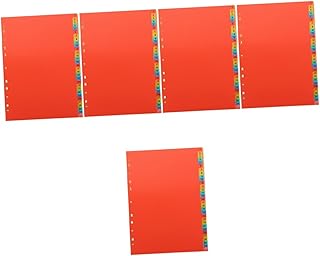 5 Conjuntos Divisor De Índice A4 Pastas De Arquivo De Plástico Pasta De Plástico Etiquetas Coloridas Guia De Índice Carta Perfurador Divisor Marcador Divisor Bloco De Notas