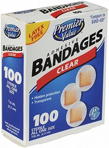 Premier Value Clear Plastic Bandage Spots 100 Count