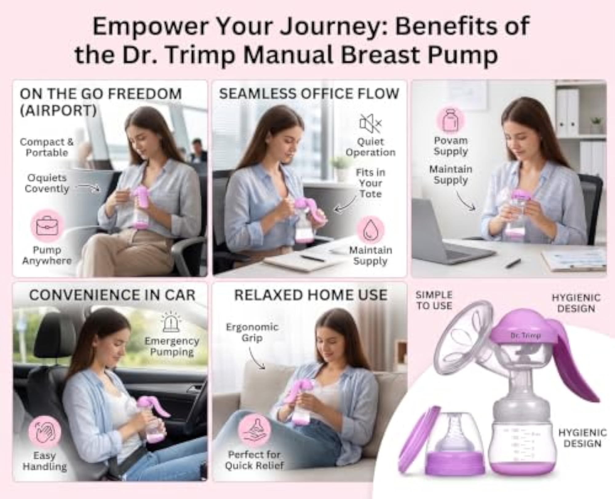 Dr. Trimp Manual Breast Pump for Breastfeeding Mothers
