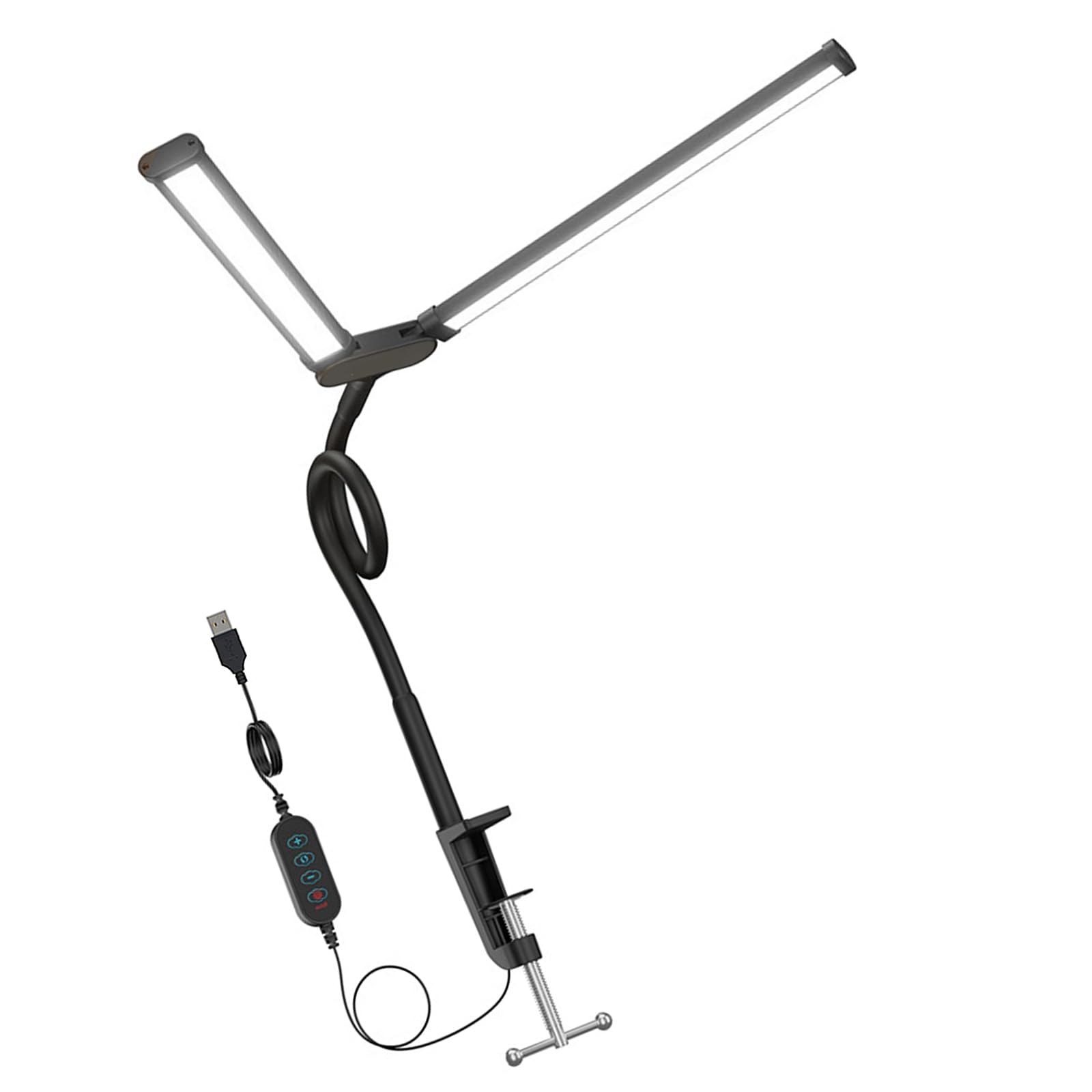 Plcpdm Light 360 Degree Rotatable Led Desk Lamp, Energy Efficient Clip On With Variable Brightness For Detailed Workstations Led Bulb