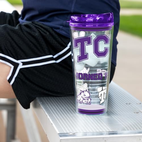 Image of Rico Industries NCAA College Double Wall Mayhem 16oz Or 20oz Tritan Tumbler W Lid