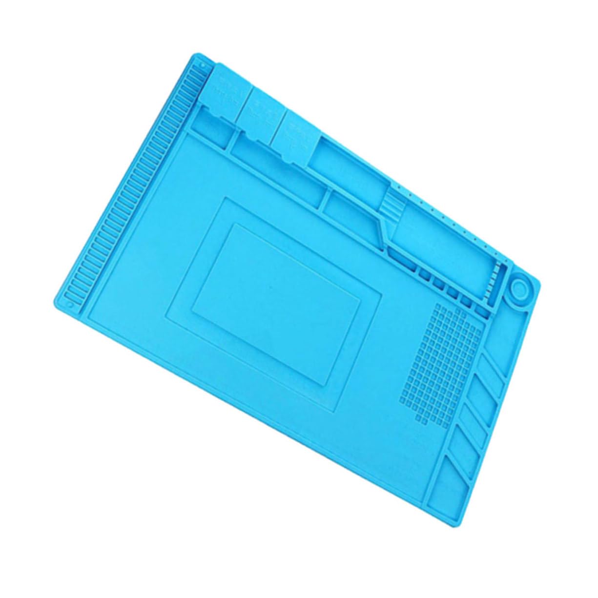 Homoyoyo Silicone Heat Resistant Magnetic Repair Pad for Small Parts Portable Work Mat for Phone and Laptop Repair Blue Color for Electronics Repair