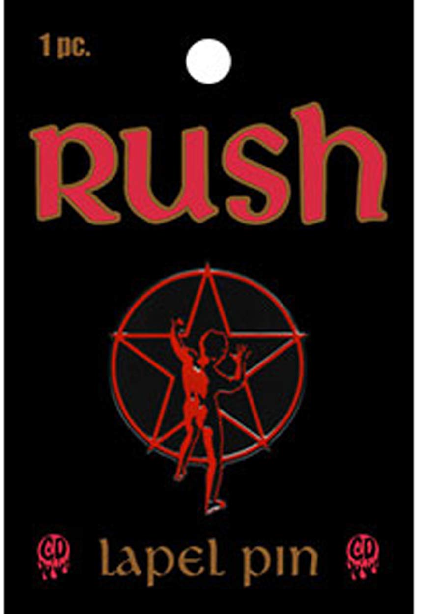 C&D Visionary Red, Black, Rush Starman Metal Lapel Pin, Red, Black