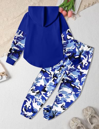 Image of Girls Fall Outfits Sweetie-girl Hoodie and Camo Pants Size 6-16