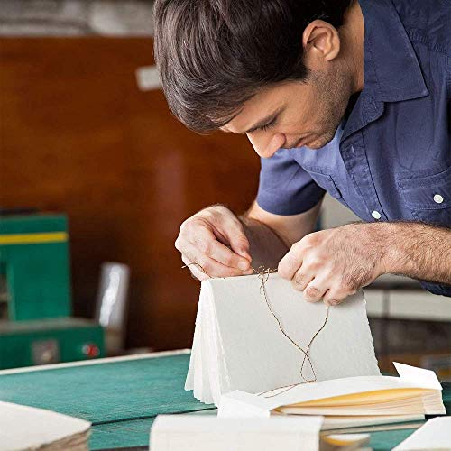 28 stuks boekbinderei gereedschapsset boekbinders starterset groot oog gebogen naalden gewaxt draad clipper botten map… - Afbeelding 3