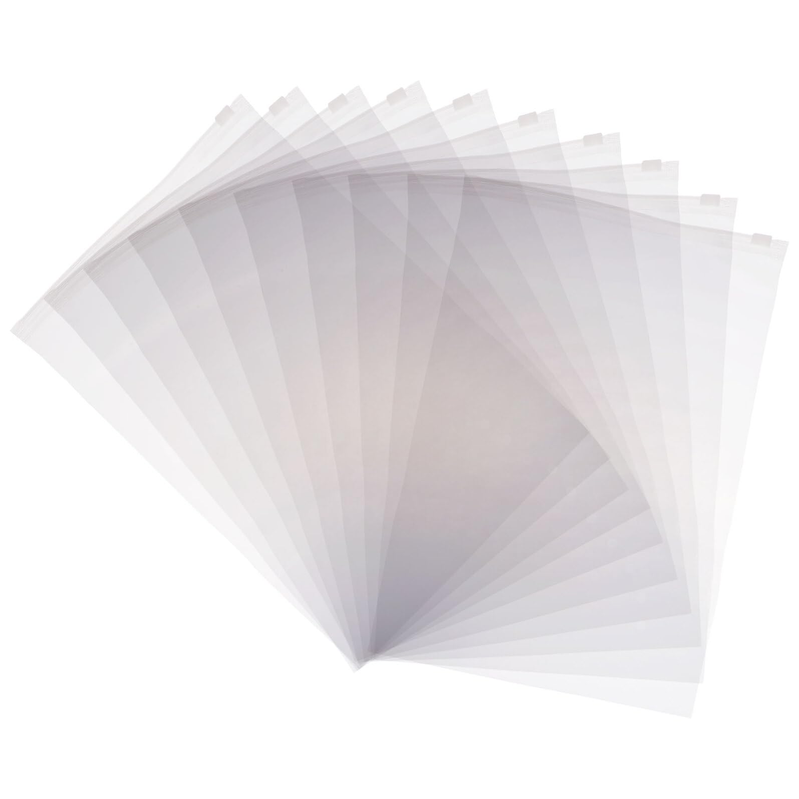 100 Stück Reise Aufbewahrungsbeutel Leicht Transparent 20X30cm Kunststoff mit Reißverschluss Koffer Kleidersäcke für Hosen Kosmetik Organizer