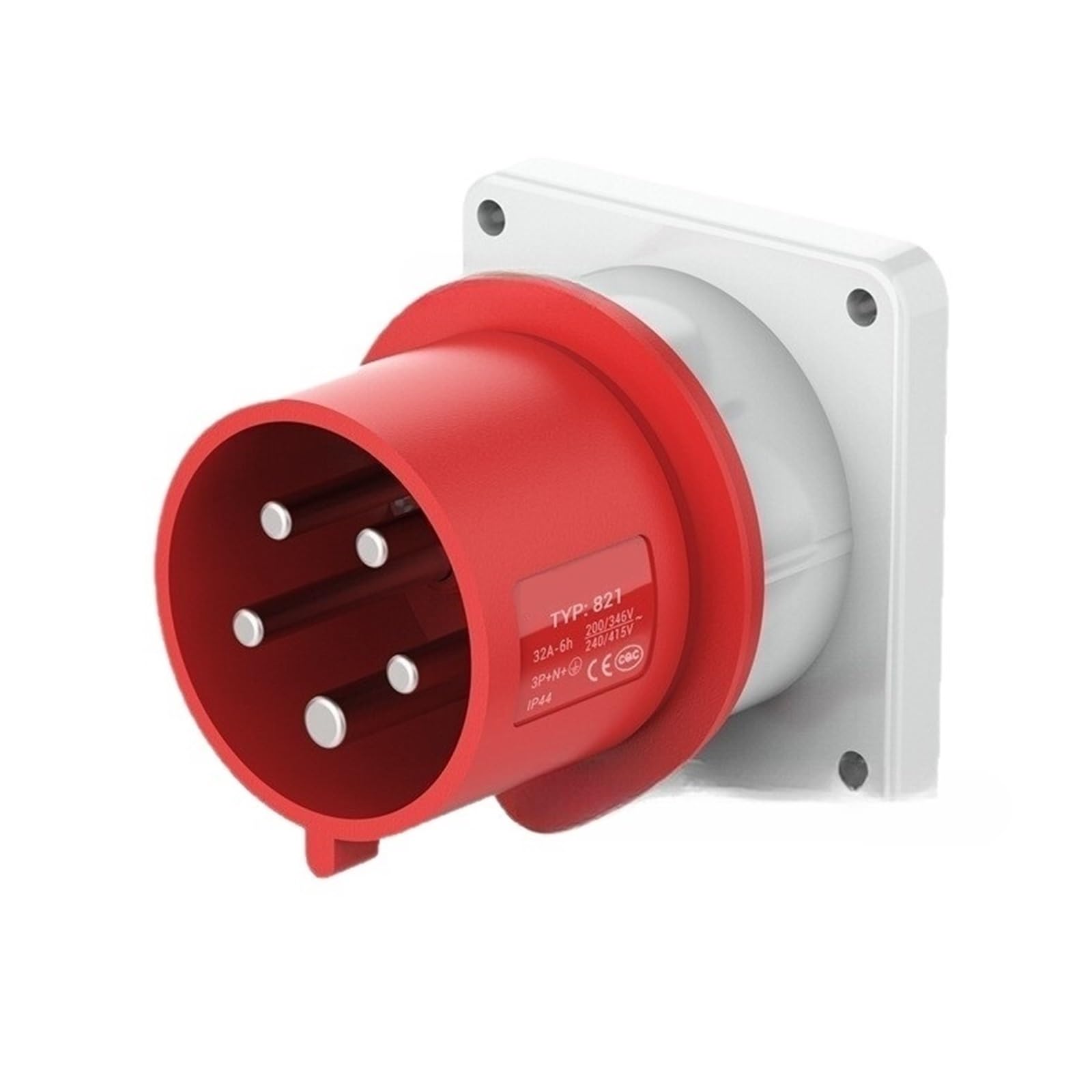 Connecteur industriel encastré TYP:817 robuste 32 A 3 broches IP44 - 2