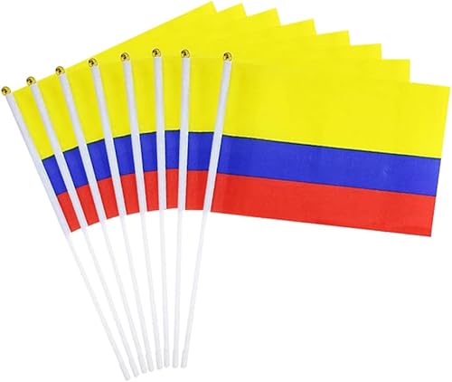 Pretty_jessie International - Banderas de mano para fiestas, aulas, jardines, olimpiadas, festivales, clubes, fiestas, decoración de escritorio (20