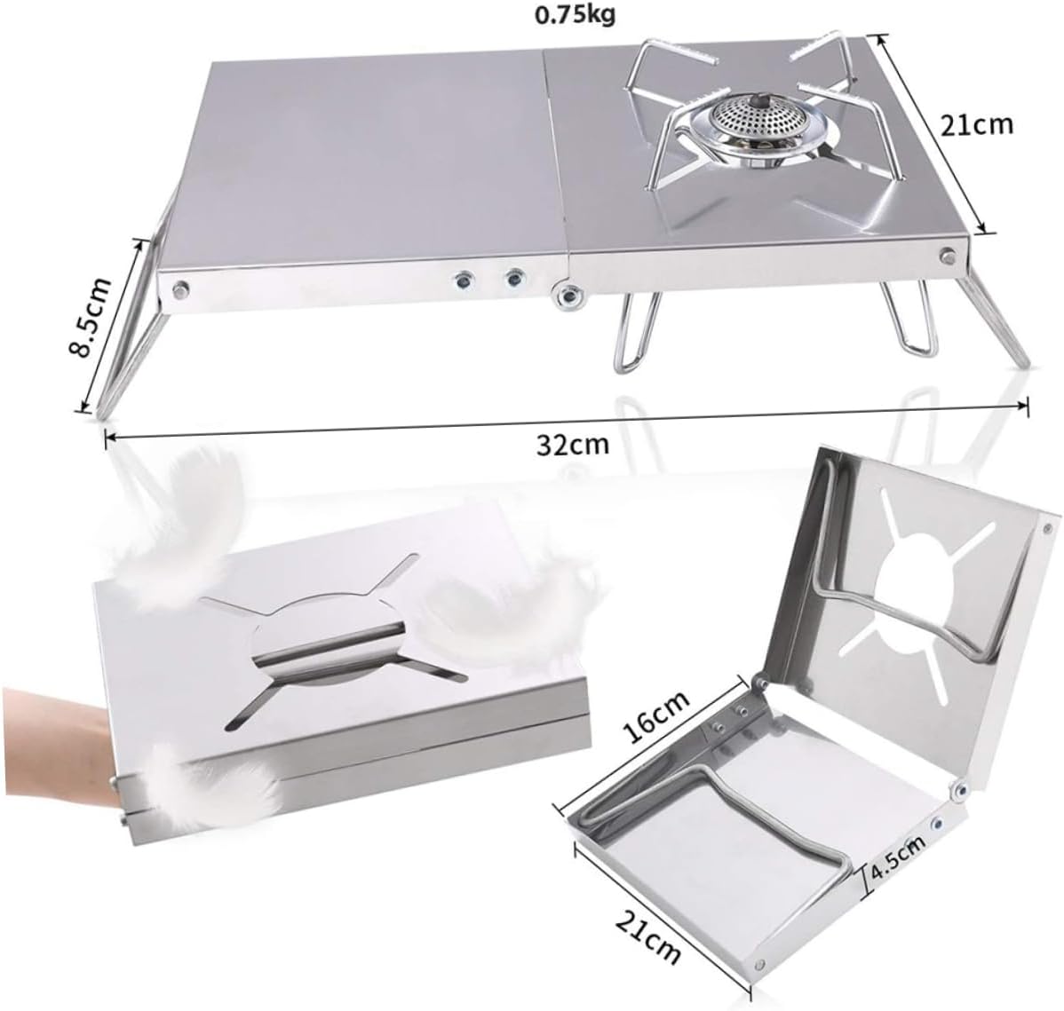1pc Stainless Steel Outdoor Stove Bracket for Camping Burner Pot Rack Heat Resistant Support for -310 Cb- Trb250