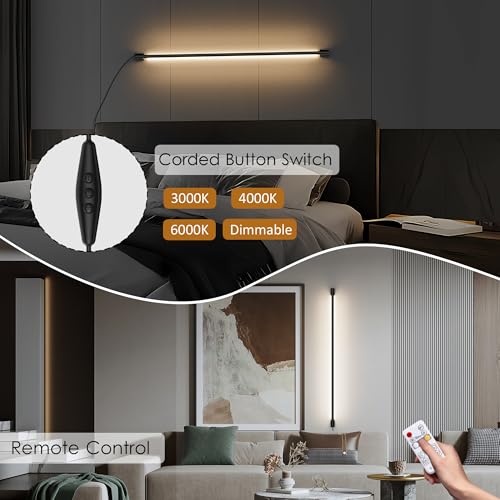 Aplique LED para interior con enchufe interruptor mando a distancia 14W 3