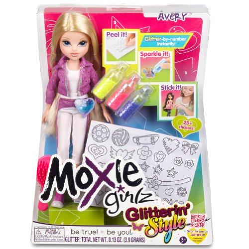 Moxie Girlz – Glitterin’ Style – Avery – Poupée 26 cm et Décoration (Import Royaume Uni)